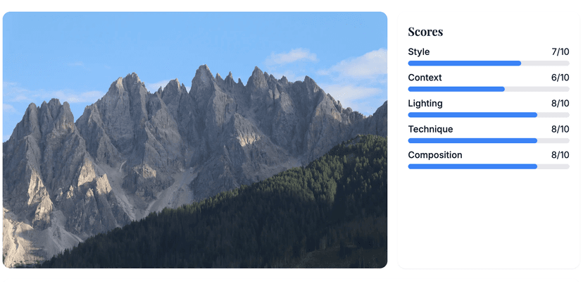 Sample landscape photo reviewed by BetterShots